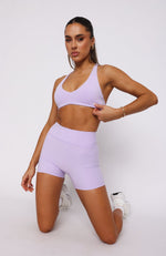 Keep Up High Waisted Shorts 4" Lilac