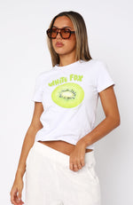 Take A Bite Relaxed Baby Tee White