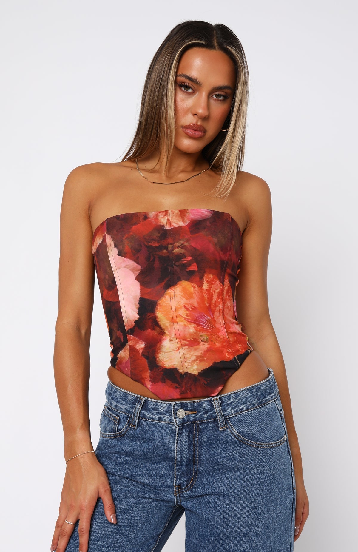 Let It Go Strapless Bustier Garden Romance | White Fox Boutique UK