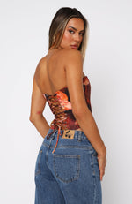 Let It Go Strapless Bustier Garden Romance