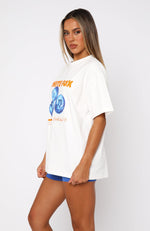 Summer Fun Oversized Tee White