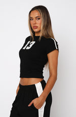 Always A Statement Baby Tee Black