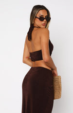 Te Amo Halter Top Chocolate