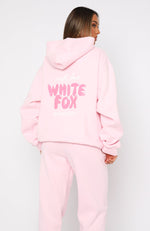 With Love Always Oversized Hoodie Baby Pink