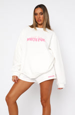 With Love Forever Oversized Sweater White