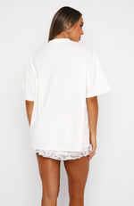 With Love In The Moment Oversized Tee White