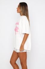 With Love Forever Oversized Tee White/Pink