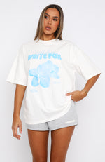 With Love Forever Oversized Tee White/Blue