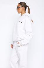 White Fox World Oversized Hoodie Grey Marle