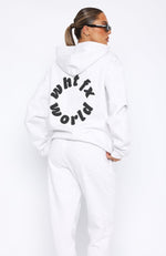 White Fox World Oversized Hoodie Grey Marle