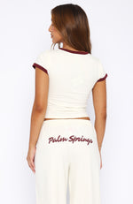 Palm Springs Edition Baby Tee Cream
