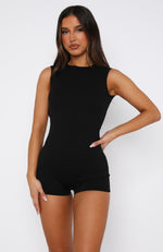 More Than Me Playsuit Black