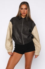 Like A Pro PU Jacket Black/Beige