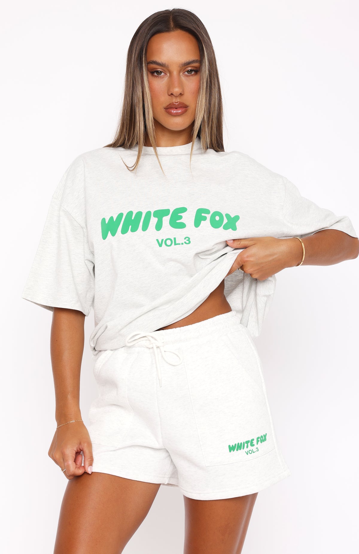 Offstage Lounge Shorts Glacier Grey | White Fox Boutique UK