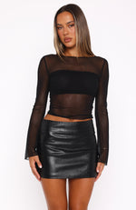 True To Form Long Sleeve Top Black