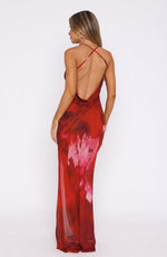 Secret Sounds Maxi Dress Cherry Desire