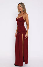 Sweet Skies Maxi Dress Burgundy