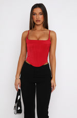 No Apologies Bustier Red