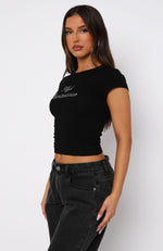 High Maintenance Baby Tee Black