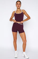 Defence Bike Shorts Plum/Cream