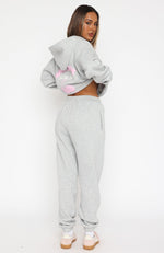 Love Me Tender Sweatpants Dark Grey Marle