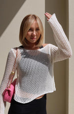 Long Sleeve Crochet Top 