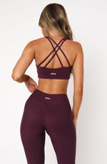 Stamina High Support Sports Bra Plum