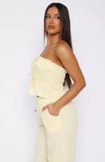 Secret Society Strapless Top Lemon