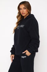 Don't Lose Me Oversized Hoodie Navy