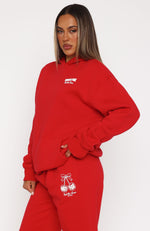 Love Of My Life Oversized Hoodie Red