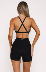 Keep Up High Waisted Shorts 4" Black