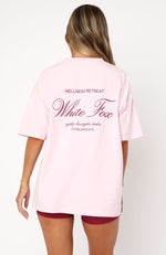 Health & Wellness Oversized Tee Pink