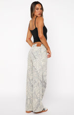 Maeve Low Rise Wide Leg Jeans Sand Camouflage