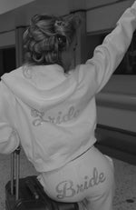 The Bride Boxy Zip Front Hoodie White | White Fox Boutique UK
