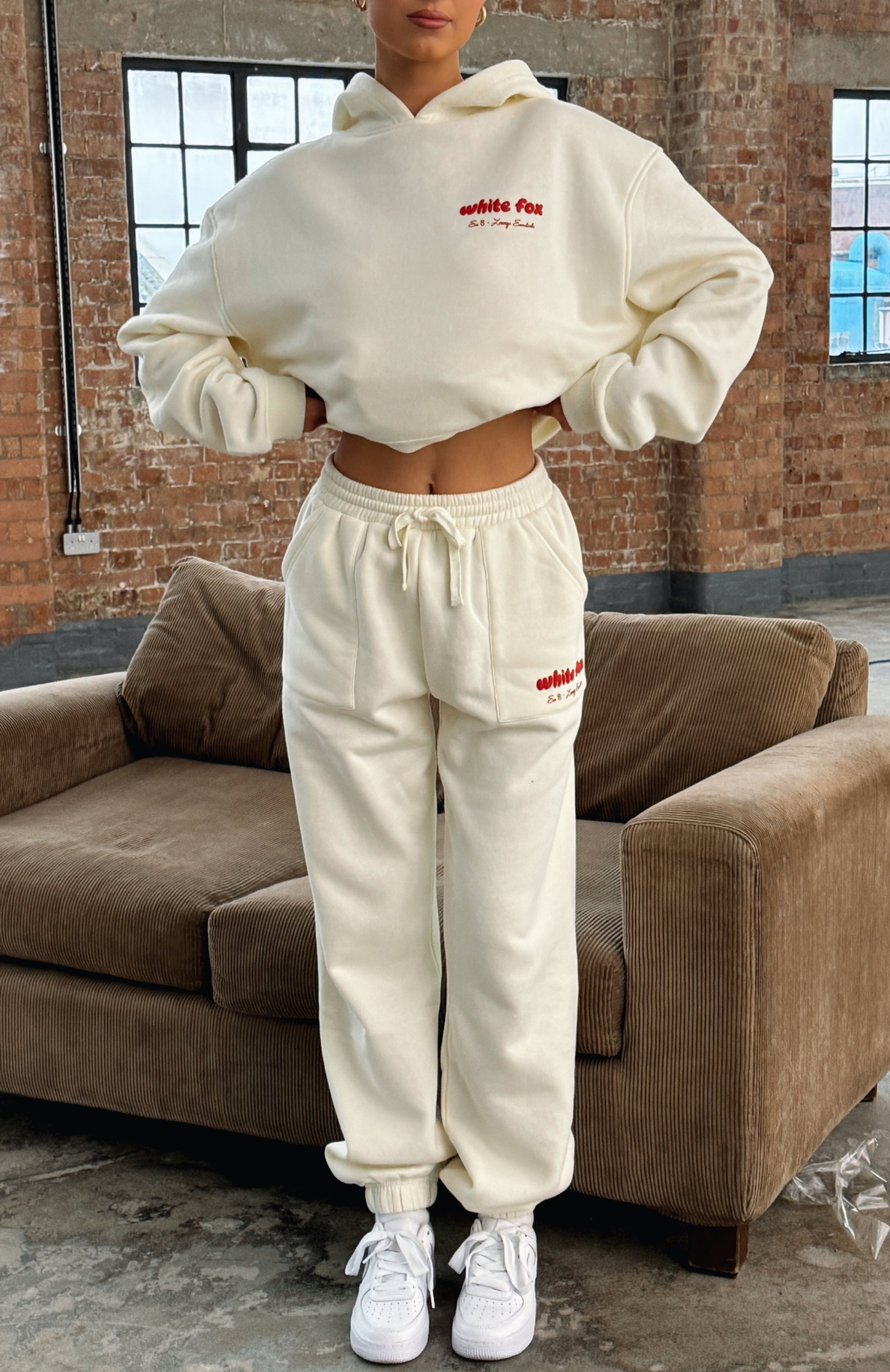 Era 8 Sweatpants Cherry Cream | White Fox Boutique UK