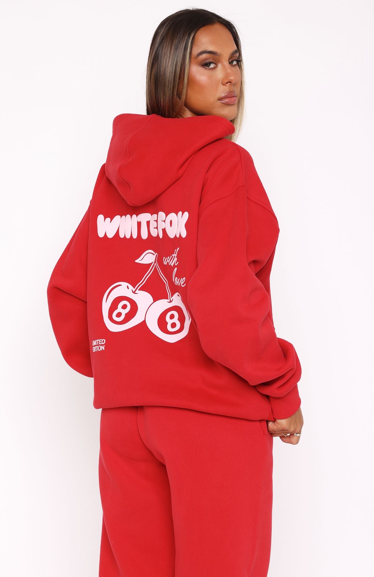 With Love In The Moment Oversized Hoodie Red | White Fox Boutique UK