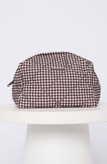 Getting Ready Cosmetic Bag Choc Gingham