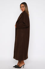 Smart Casual Oversized Coat Chocolate