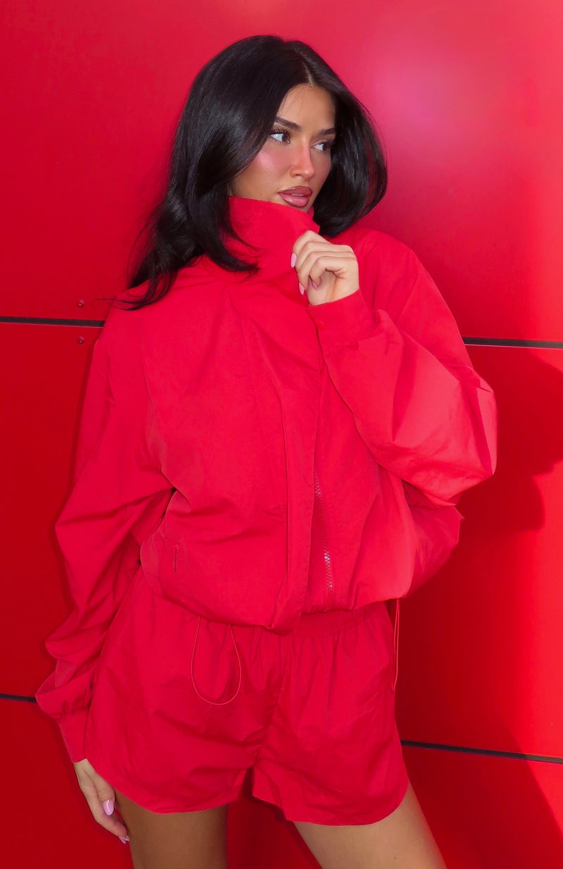 Back For Good Windbreaker Jacket Red
