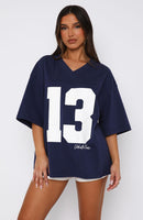 Take Your Place Oversized Tee Navy