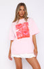 Bloom For You Oversized Tee Pink