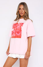 Bloom For You Oversized Tee Pink