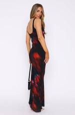 No One's Watching Maxi Dress Crimson Blur