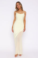 Shout Louder Maxi Dress Lemon