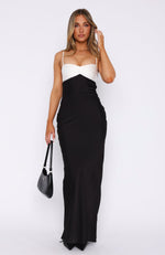 Think Of Me Maxi Dress Black/Off White