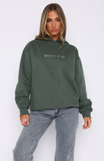 Stay Lifted Oversized Hoodie Dark Green