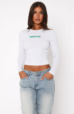 Love Addiction Long Sleeve Baby Tee Grey Marle