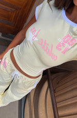All Star Season Baby Tee Lemon