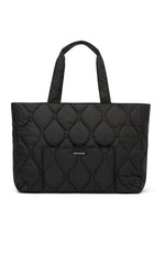 Always Moving Quilted Tote Bag Black