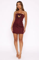 I Love You Embellished Strapless Mini Dress Wine | White Fox Boutique UK I Love You Embellished Strapless Mini Dress Wine | White Fox Boutique UK